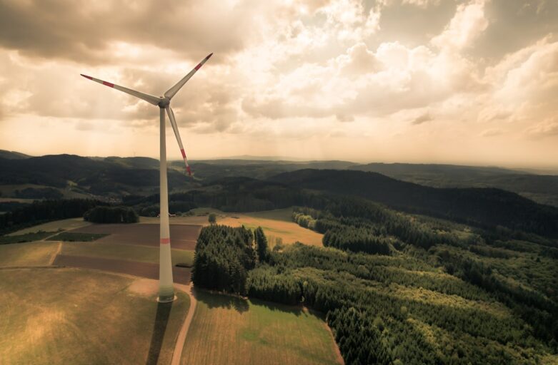 a windmill on a hill